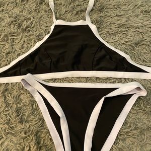 Black and white shein bikini